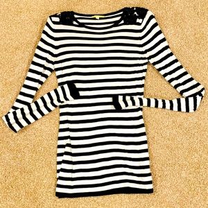 Gianni Bini striped top with beaded shoulders